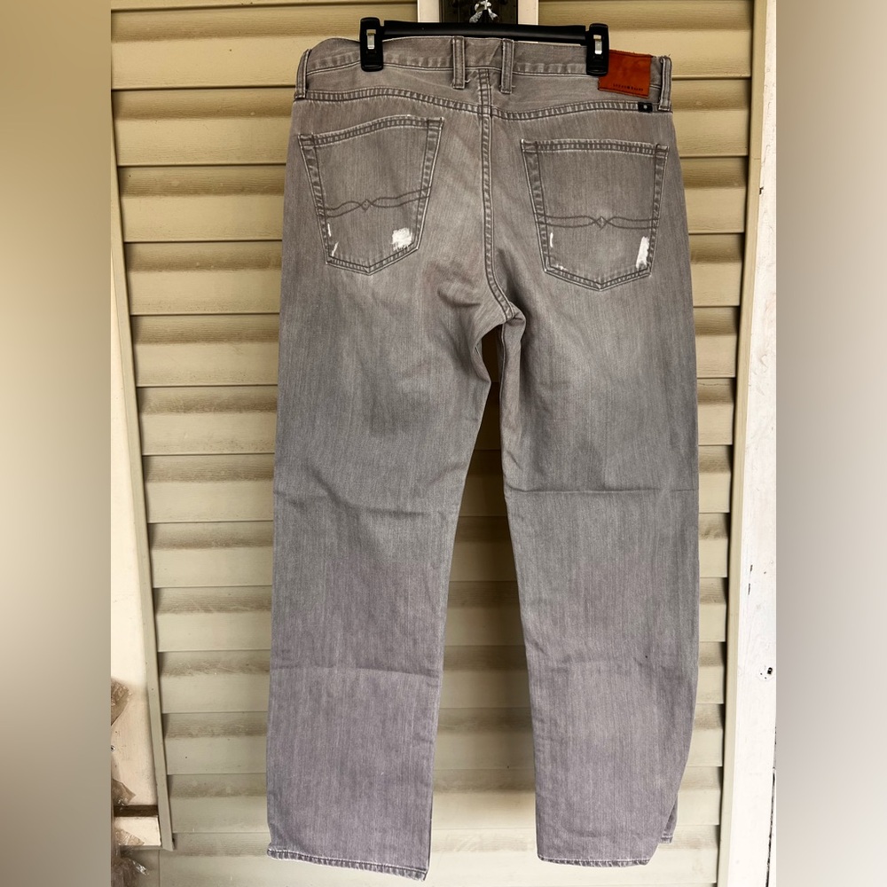 Lucky Brand 361 Vintage Straight DistressedPant Men 36x32.5 Gray Classic Comfort